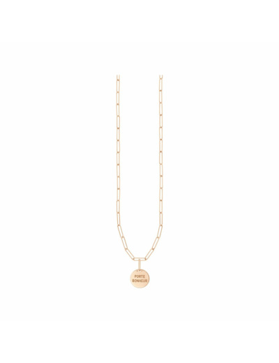 Collier Vanrycke Shaman Or rose et Talisman, taille 42