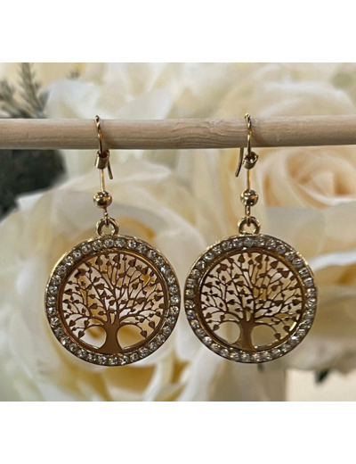 Boucle d'oreilles arbre de vie