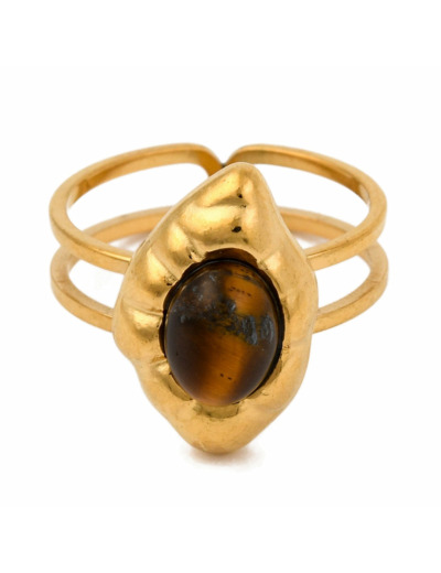 Bague Oeil de tigre forme oeil de cheval