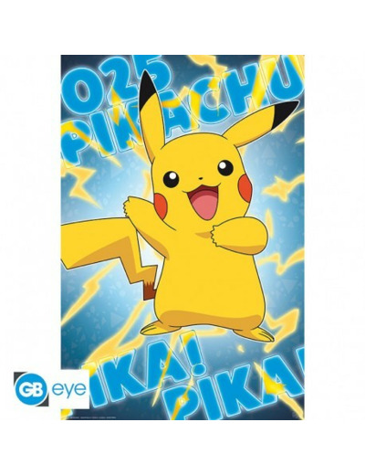 POKEMON - Poster Maxi 91,5x61 Effet Métal - Pikachu