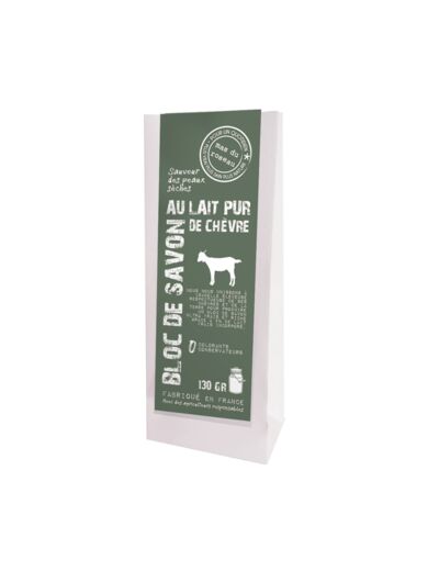 BLOC DE SAVON AU LAIT PUR DE CHEVRE MAS DU ROSEAU 130G