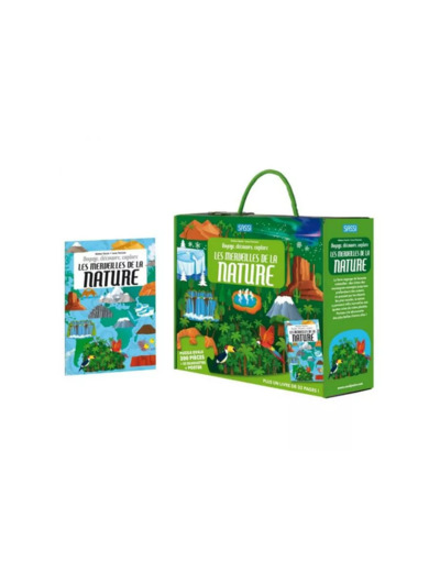 Coffret livre et puzzle 200 pièces Les merveilles de la Nature - Sassi  - 308701