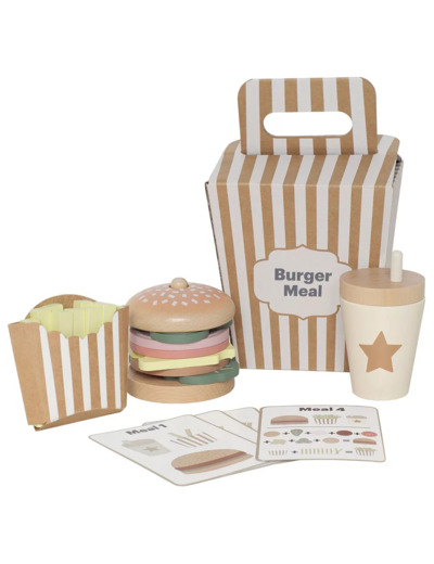 Set repas  burger en bois -W7146 - Jabadabado