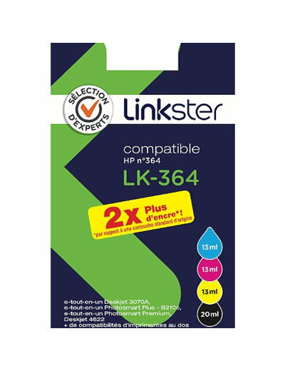 Cartouche d'encre lk-364 xl noir/cyan/magenta/yellow compatible 364