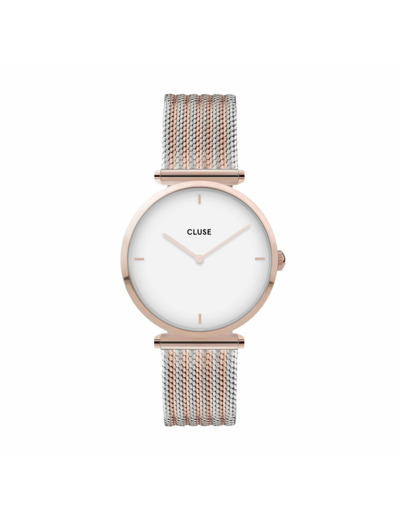 Montre Cluse Triomphe Mesh, Rose Gold, White/Silver/ Rose Gold