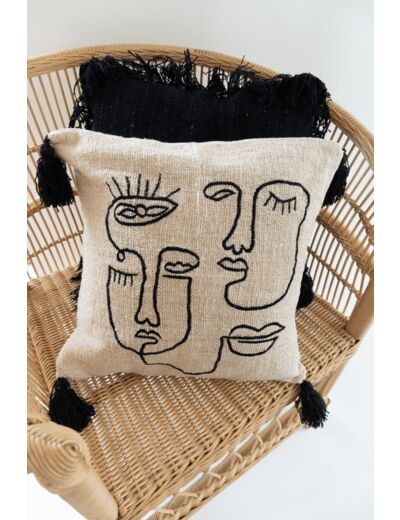 Housse de coussin visage