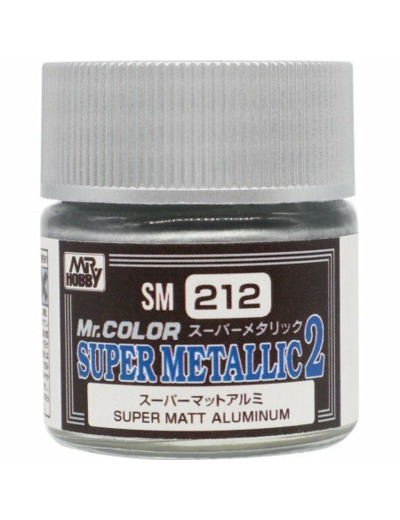 GUNZE SM-212 PEINTURE MR. COLOR SUPER METALLIC COLORS II (10 ML) SUPER MAT ALUMINIUM