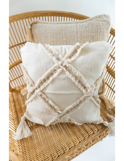 Housse de coussin coquillage