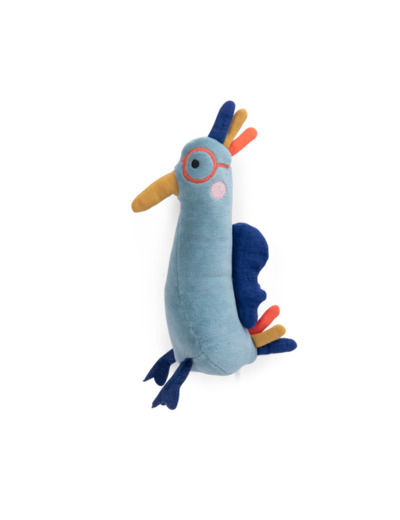 Doudou Hochet Oiseau bleu Les Toupitis  - Moulin Roty - 679026