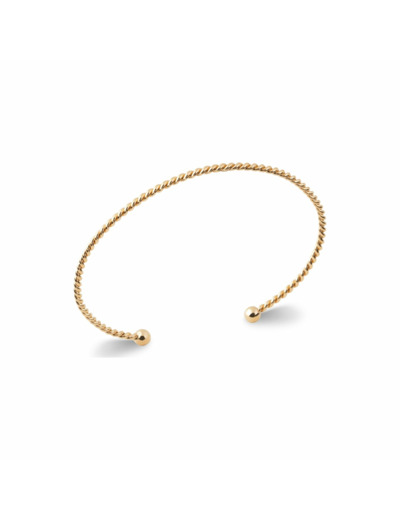 Bracelet jonc en plaqué or, 56cm