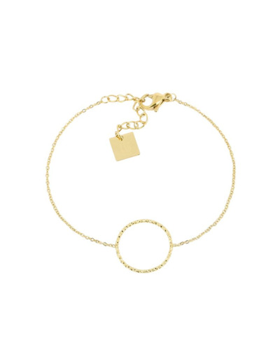 Bracelet Zag en acier doré