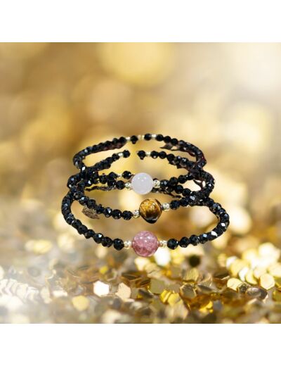 Bracelet Spinelle + perle précieuse