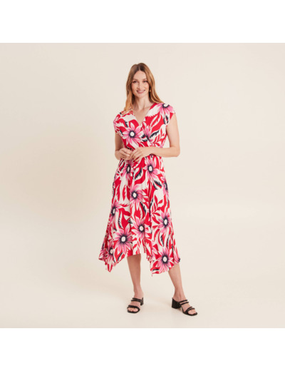 Robe midi évasée fluide