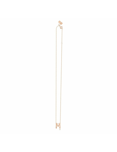Collier Vanrycke Abécédaire lettre M en or rose et 1 diamant