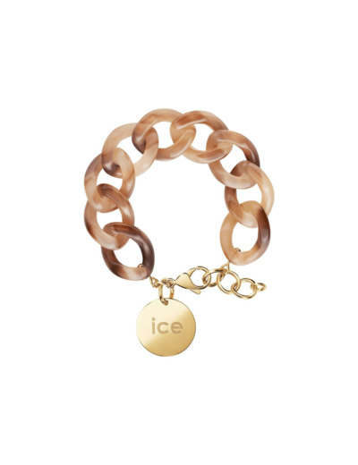 Bracelet chaîne Ice-Watch ICE jewellery Brown tan en acétate et métal doré