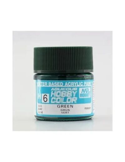 PEINTURE MAQUETTE MR HOBBY H006 VERT BRILLANT 10ML