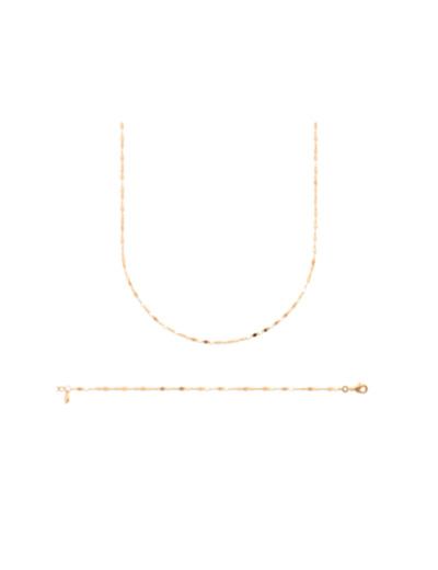 Collier en plaqué or, 42cm