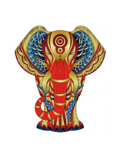 Rainbow Puzzle en bois - Elephant - 120 pièces