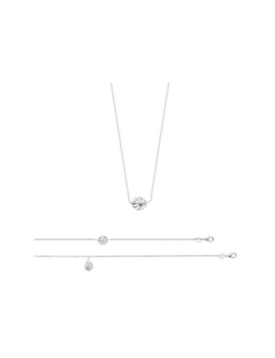 Collier en argent rhodié