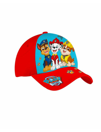 Casquette garcon rouge pat'patrouille