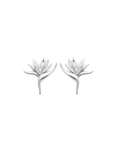 Boucles d'oreilles en argent rhodié