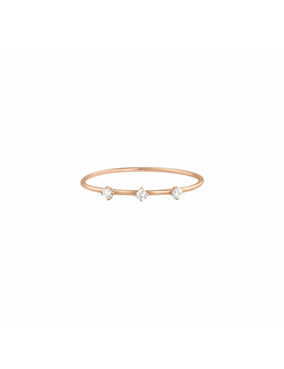 Bague Vanrycke Stardust en or rose et 3 diamants