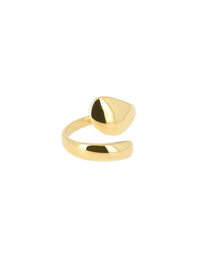 Bague Zag en acier doré