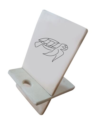 Support de téléphone en bois Tortue