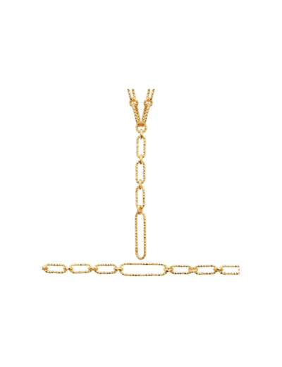 Collier en plaqué or, 45 cm
