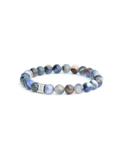 Bracelet Gemini Classics en acier et agate
