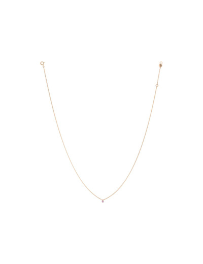 Collier La Brune & La Blonde Confetti en or rose et saphir rose rond de 0.14ct