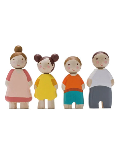 Famille de 4 personnages en bois - TL8141 - Tender Leaf