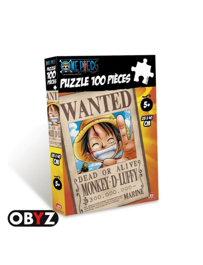 ONE PIECE Puzzle 100 pièces Wanted Luffy