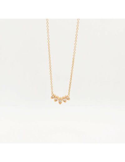 Collier Couronne - Plaqué Or