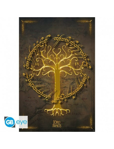 LORD OF THE RINGS - Poster Maxi 91,5x61 Effet Métal - Arbre Gondor