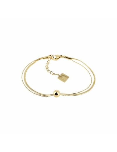 Bracelet Zag en acier doré