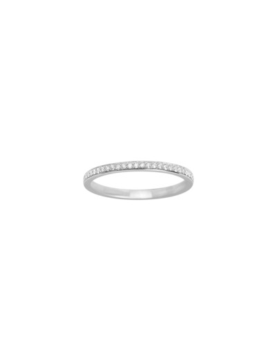 Bague en or blanc et diamant, 0.13ct