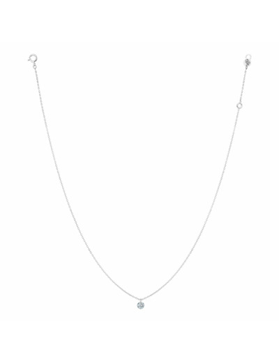 Collier La Brune & La Blonde 360° en or blanc et diamant de 0.07ct