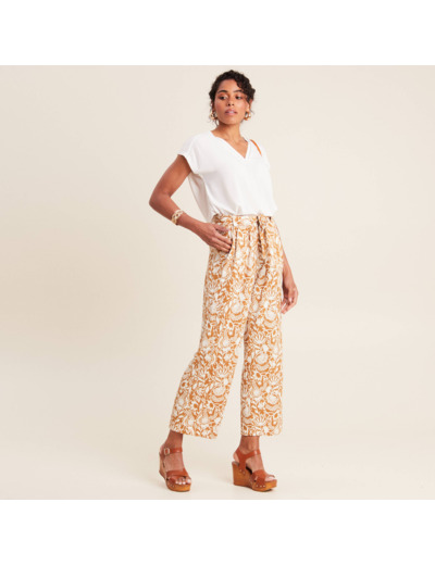 Pantalon ample taille haute