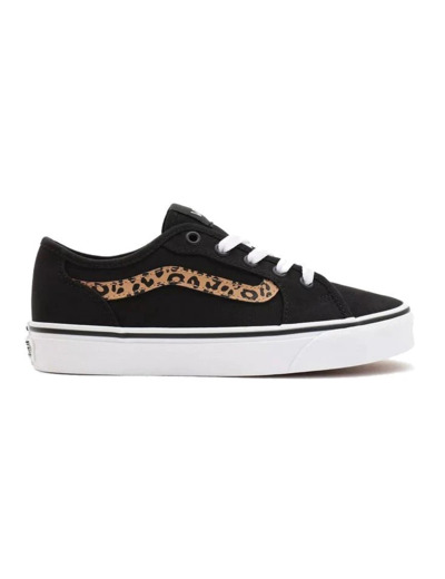 Toile femme noir leopard vans filemore decon cheetah stripe