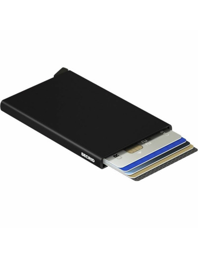 Porte-cartes Secrid Cardprotector C-Black en aluminium noir