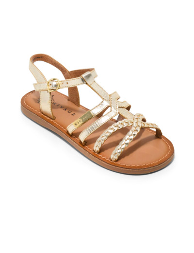 Sandale ouverte junior fille or