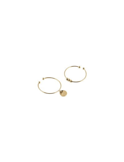 Bague Zag en acier doré