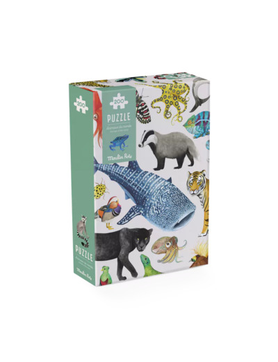 Puzzle Les Animaux du Monde 200 pcs - 719440 - Moulin Roty