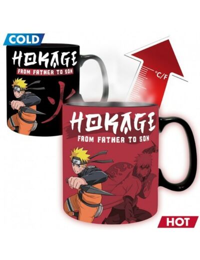 NARUTO SHIPPUDEN - Mug Heat Change - 460 ml - "FROM FATHER TO SON"