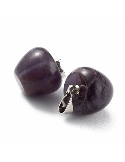 Pendentif  améthyste forme pomme