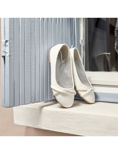 Ballerine junior fille blanc