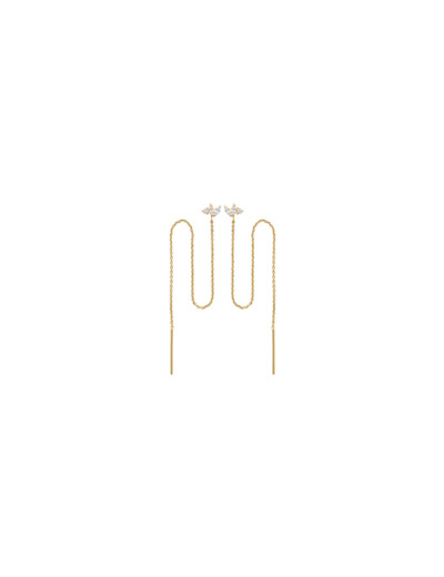 Boucles d'oreilles en plaqué or et oxydes de zirconium