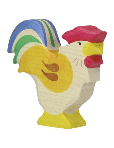 Figurine coq en bois d'érable - Holztiger - 80014