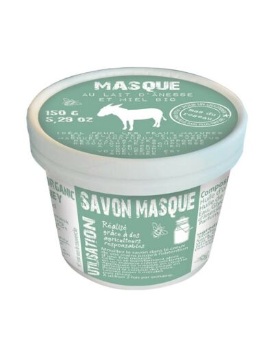 SAVON MASQUE AU LAIT D'ANESSE ET MIEL BIO MAS DU ROSEAU 150G